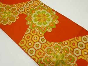 アンティーク 亀甲に華紋織り出し袋帯(材料)